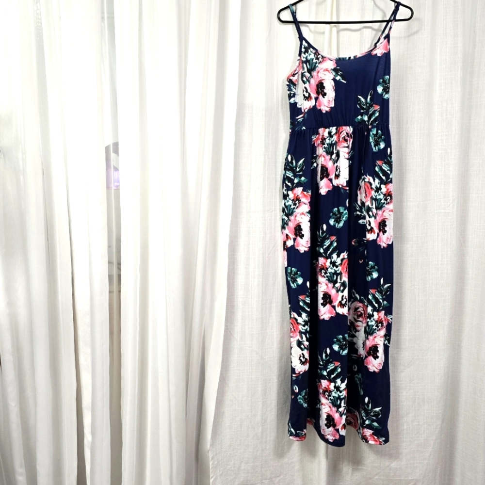 2/$30 Y2k Floral Maxi Sundress Womens S Resort Beach‎ Babydoll Summer